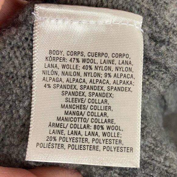 Anthropologie Alpaca Wool Boulders Grey V-Neck Knit Sweater Size XS Bohemian Top - Picture 8 of 13